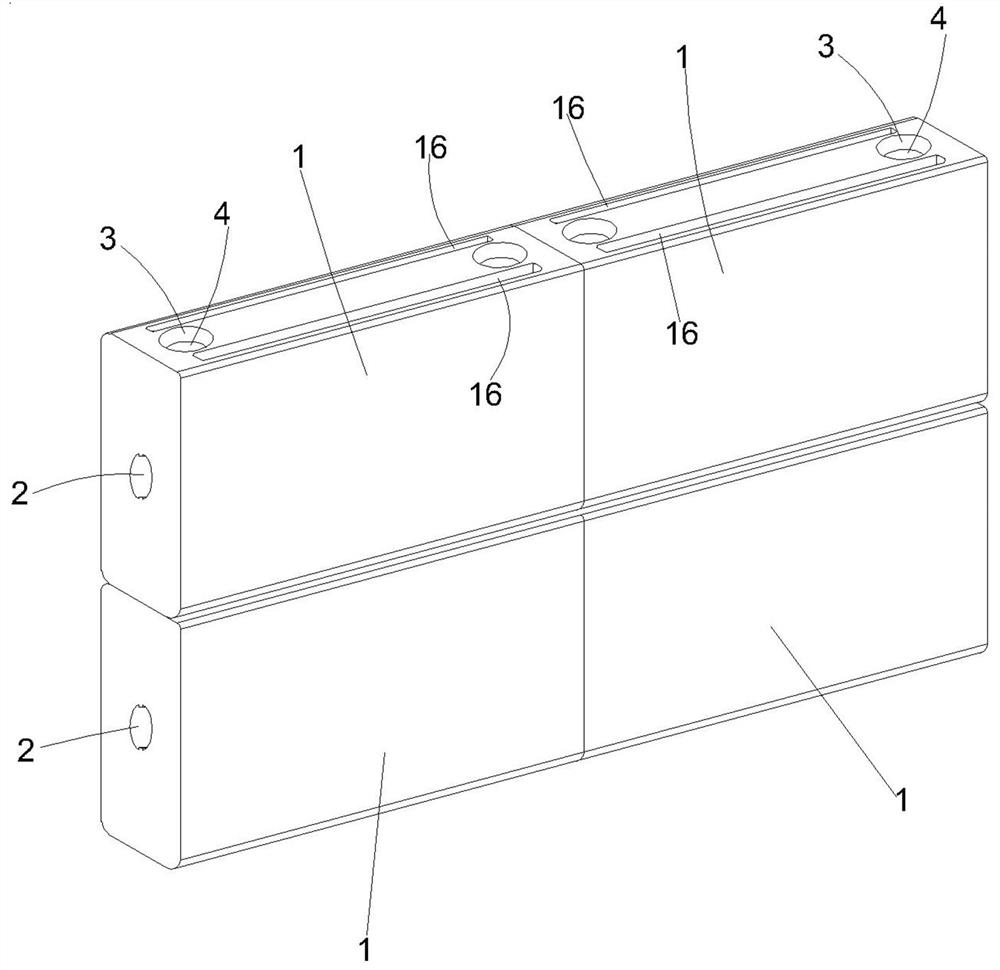 Fabricated hollow outer wall structure and mounting method