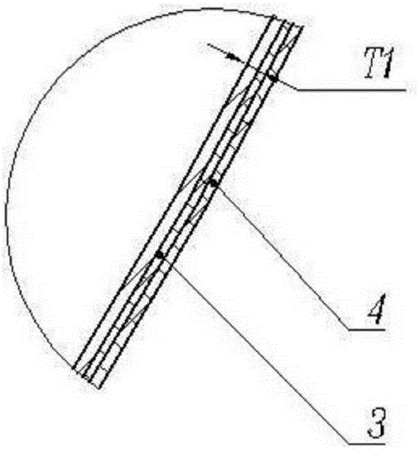 A carbon fiber composite material metal diaphragm storage tank and its manufacturing method