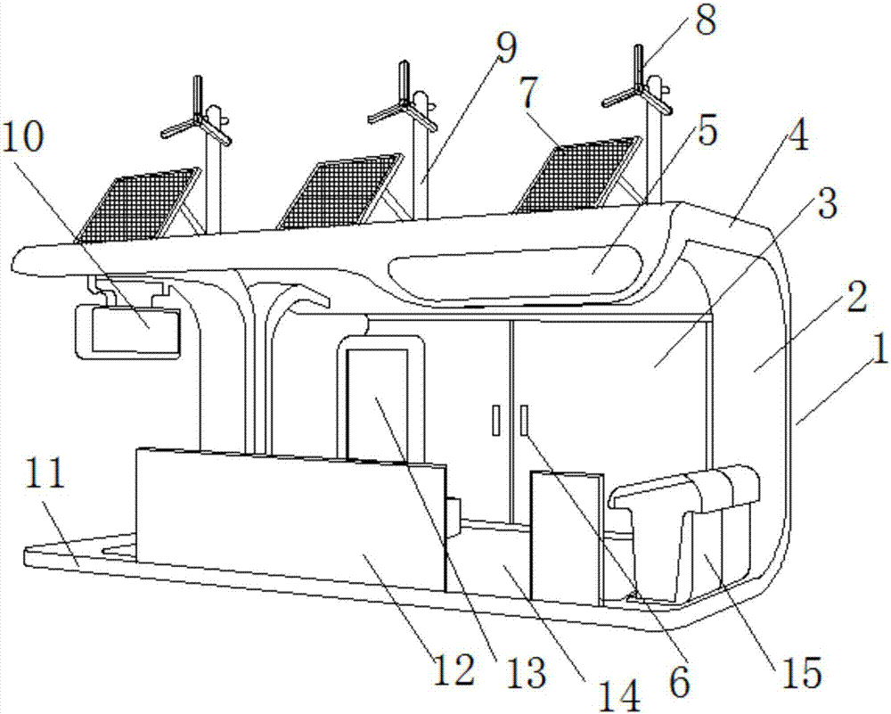 New energy bus stop board and application method thereof