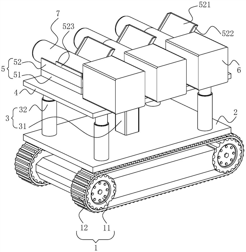 A device for hollowing out the bottom of a pipeline and its construction method