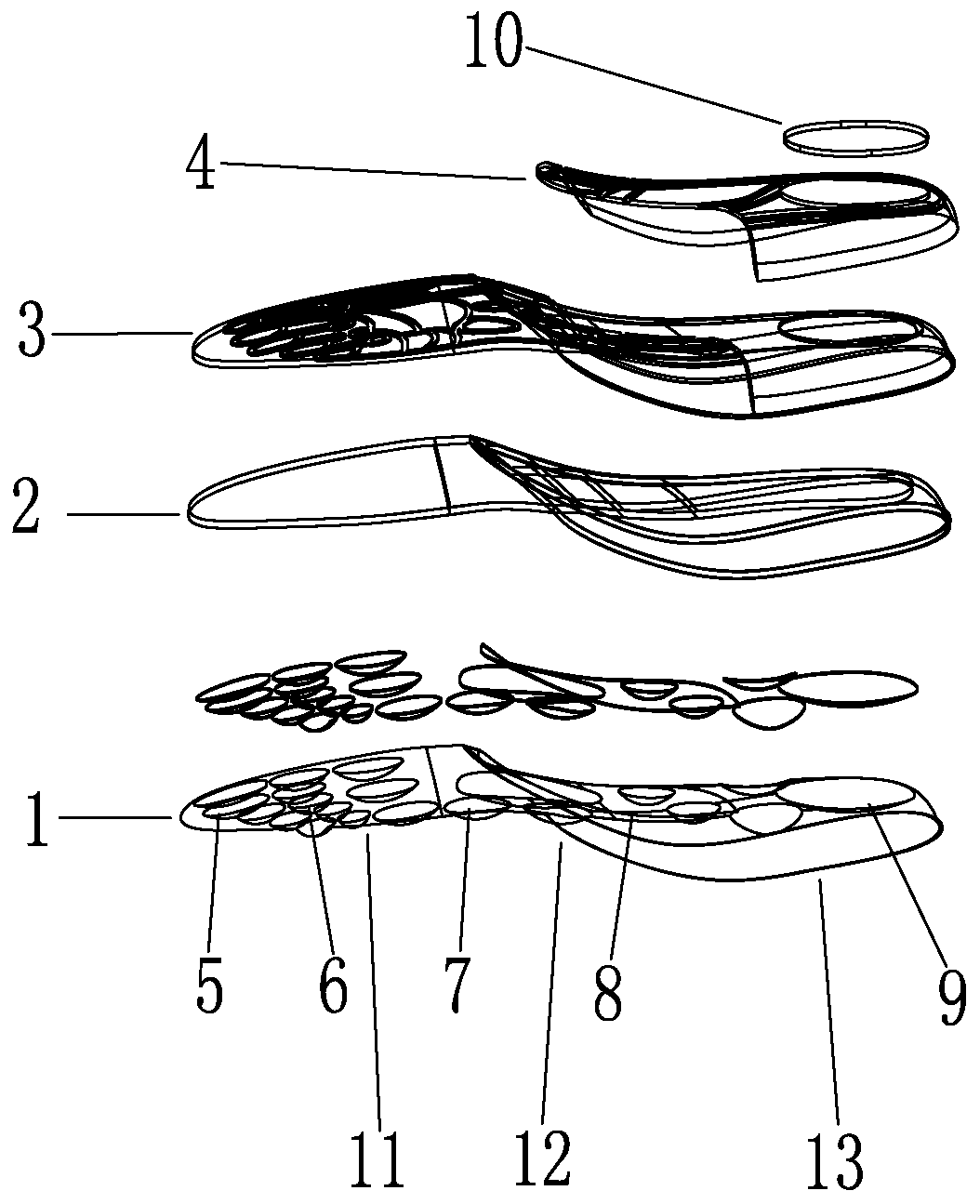 Professional insole for riding