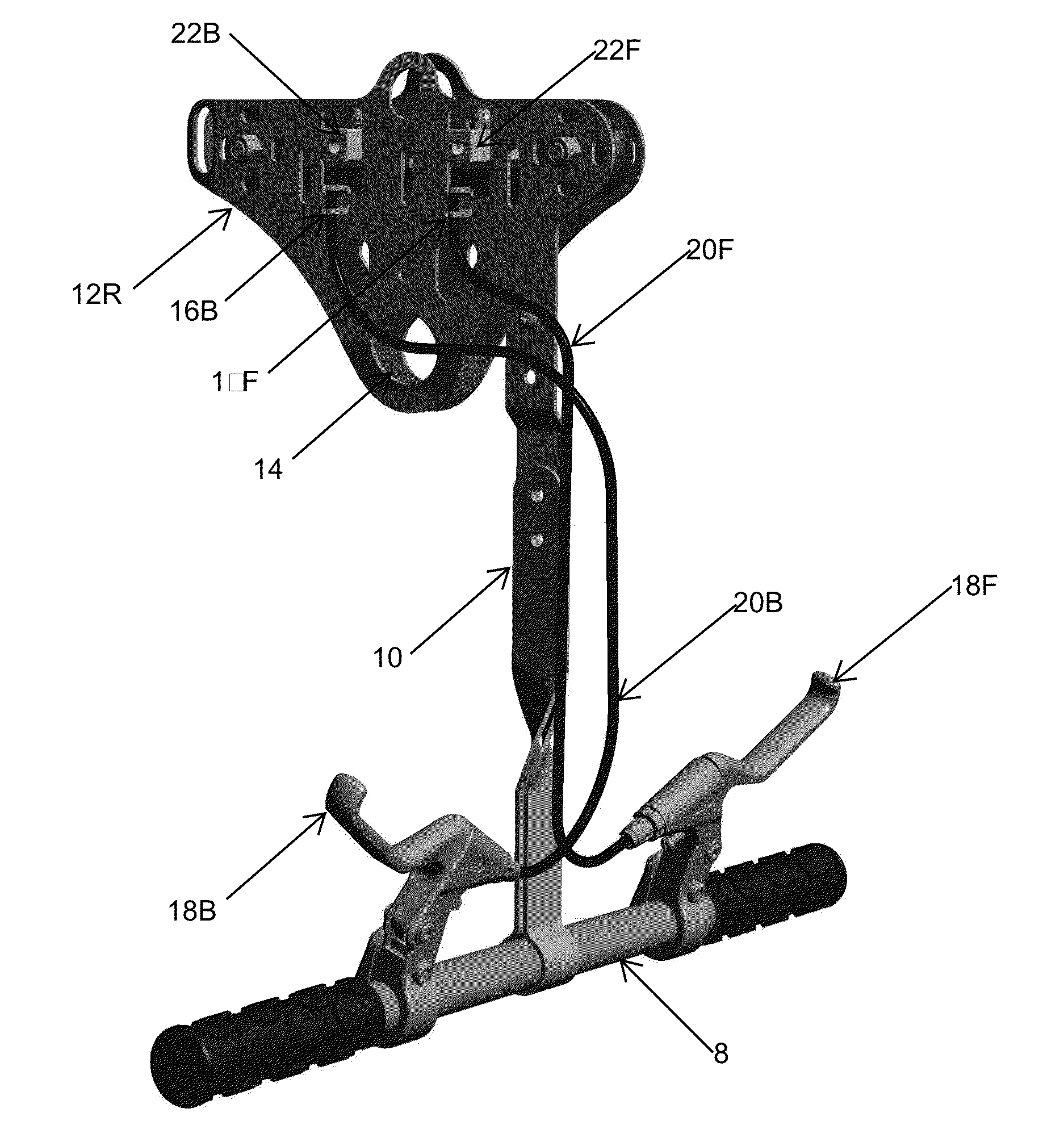 Rider Controlled Zip Line Trolley Brake System