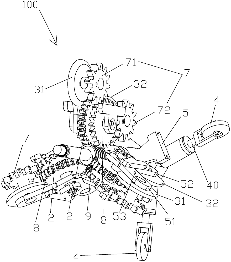 Travelling mechanism of pipeline robot