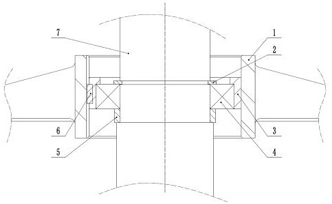 A long-distance vertical floating support shaft system structure