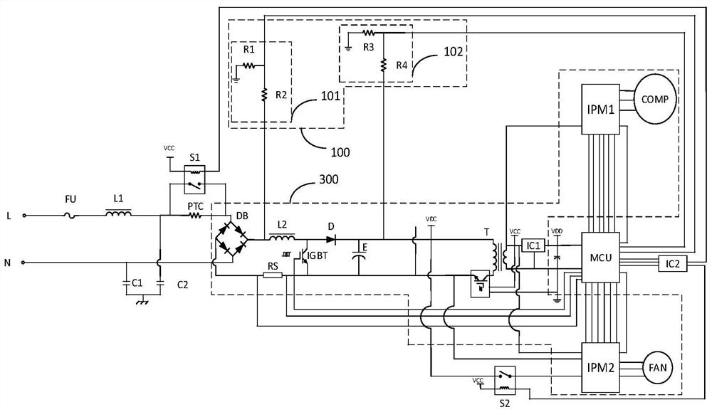 Voltage abnormity protection circuit, control method and air conditioner