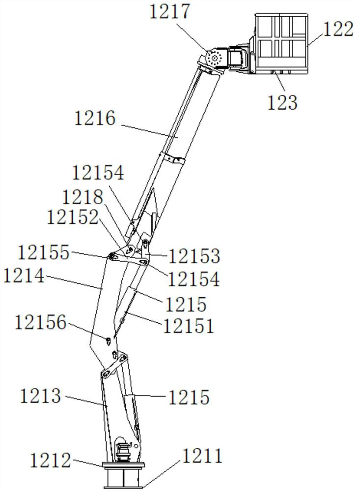 Intelligent arm operating vehicle group capable of operating at low position for installation of cantilever of overhead contact system and operating method