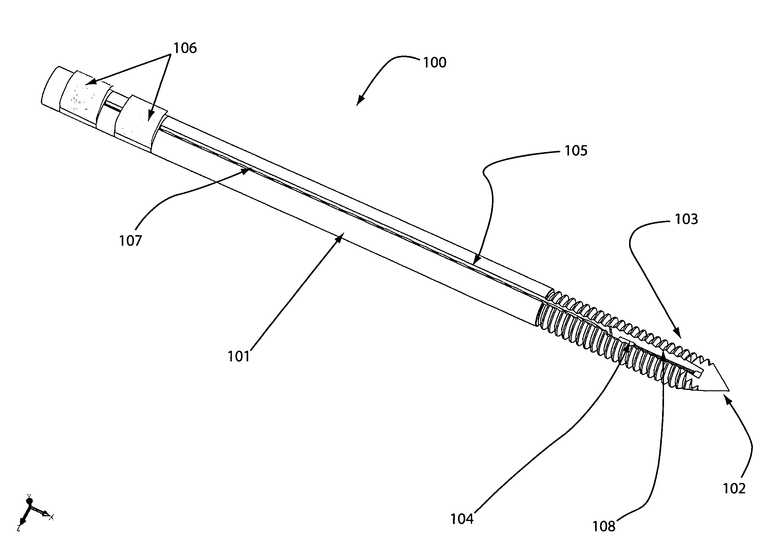 Electromagnetically tracked K-wire device