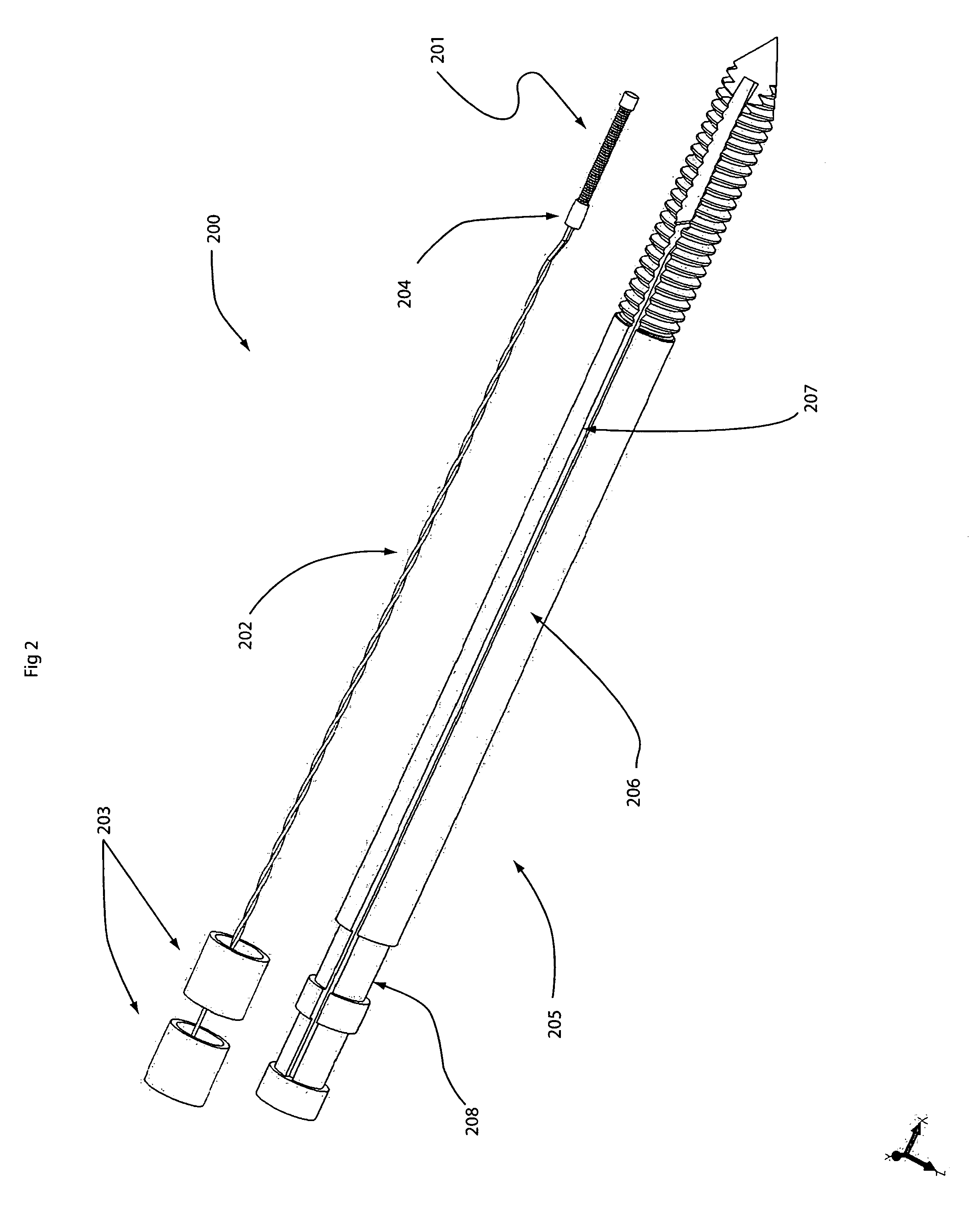 Electromagnetically tracked K-wire device