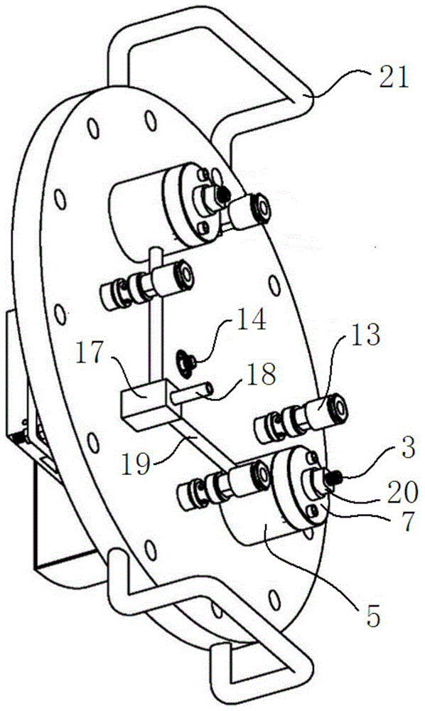 A high-resolution time-of-flight mass spectrometer detector pitch angle external vacuum adjustment device