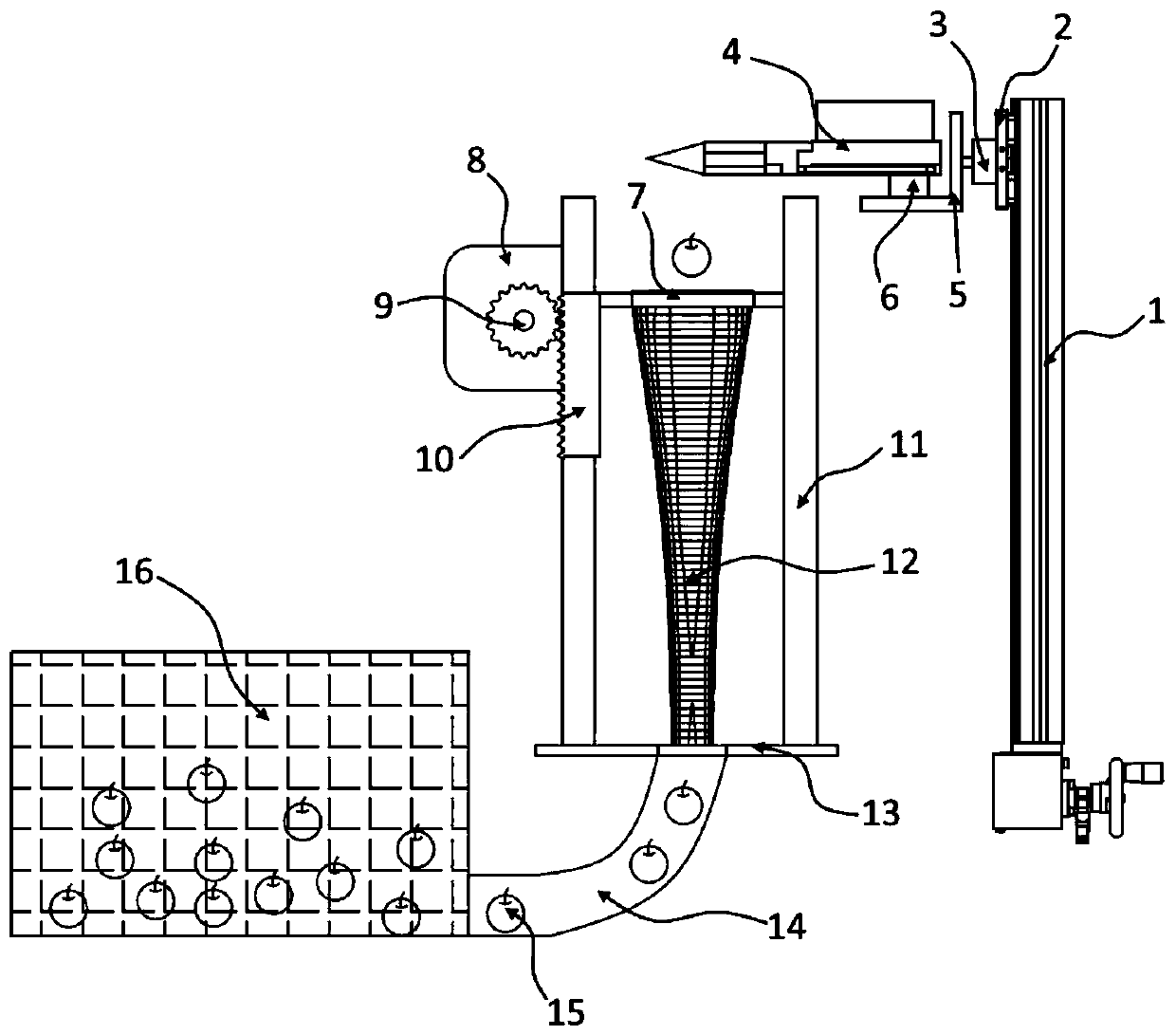 Fruit tree picker for relieving fruit damage from fall and picking method thereof