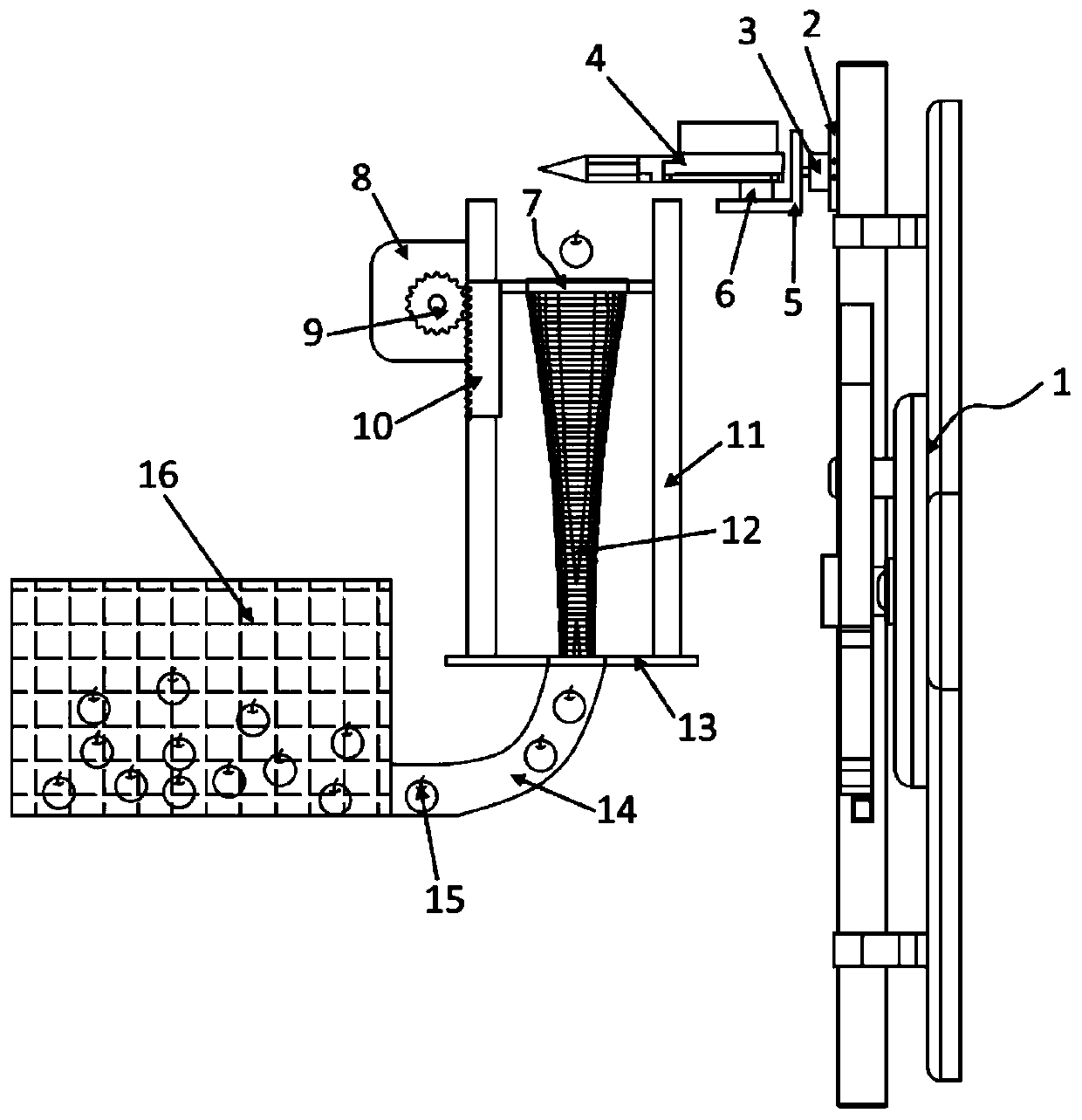 Fruit tree picker for relieving fruit damage from fall and picking method thereof