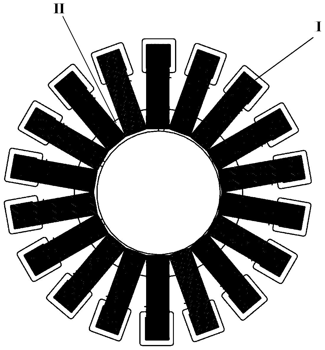 E-type double-winding stator axial flux motor made of amorphous material