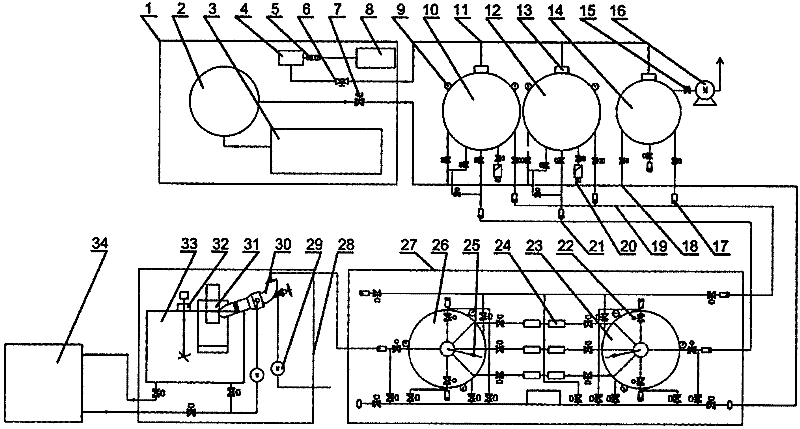 System for automatically and quickly distributing drilling liquid