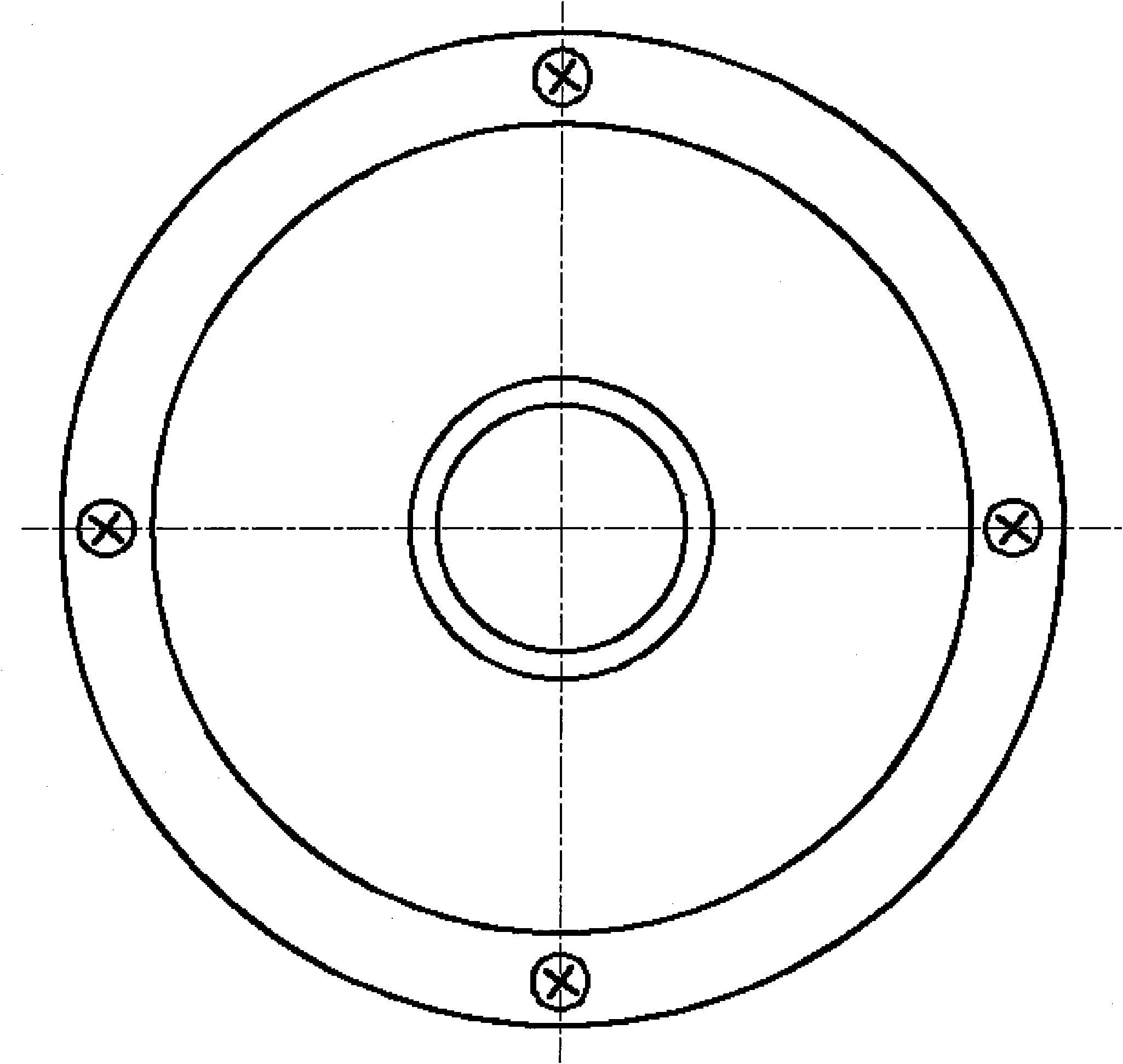 Large-diameter large-gap magnetic liquid static seal structure