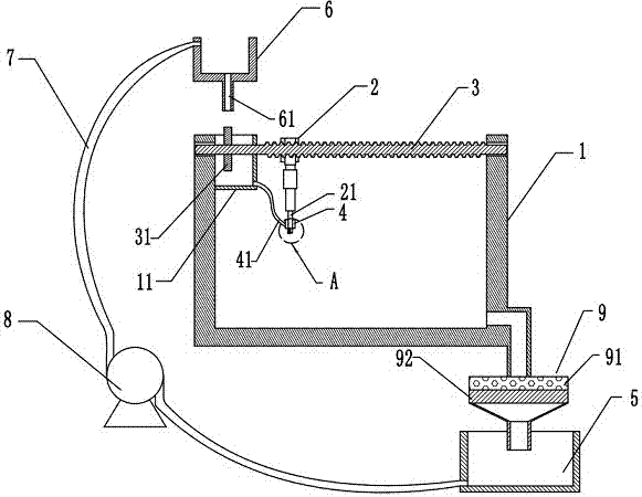 Breeding shed cleaning device