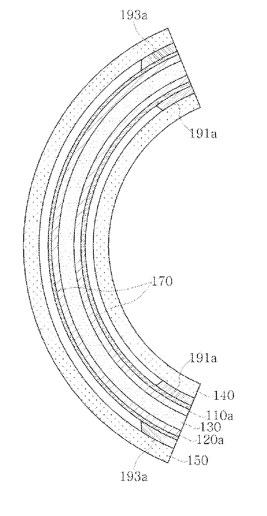 Curved display panel manufacturing method