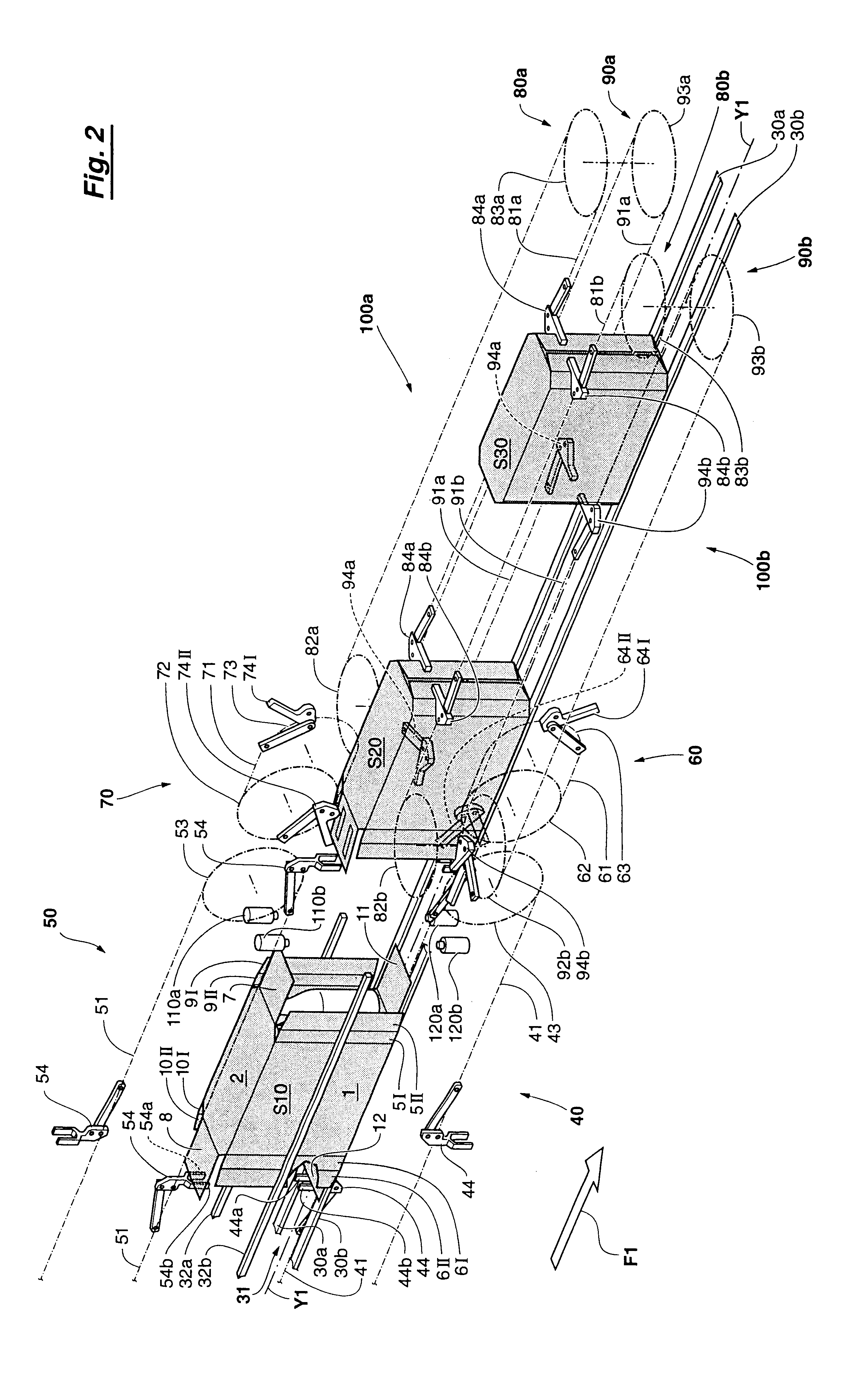 Method and system for closure of the flaps of the end sides of a package in the form of a sleeve