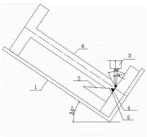 Non-back-gouging welding method for T-shaped full penetration fillet weld of crane girder thick plate