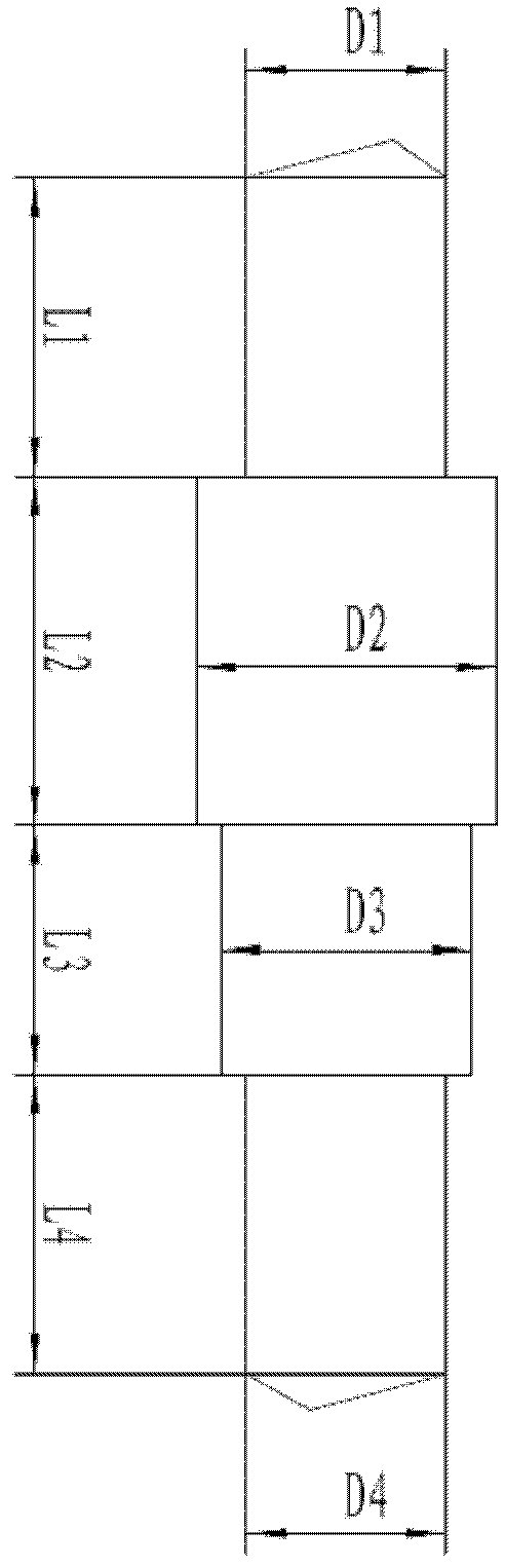 Stepped shaft forging method in free forging