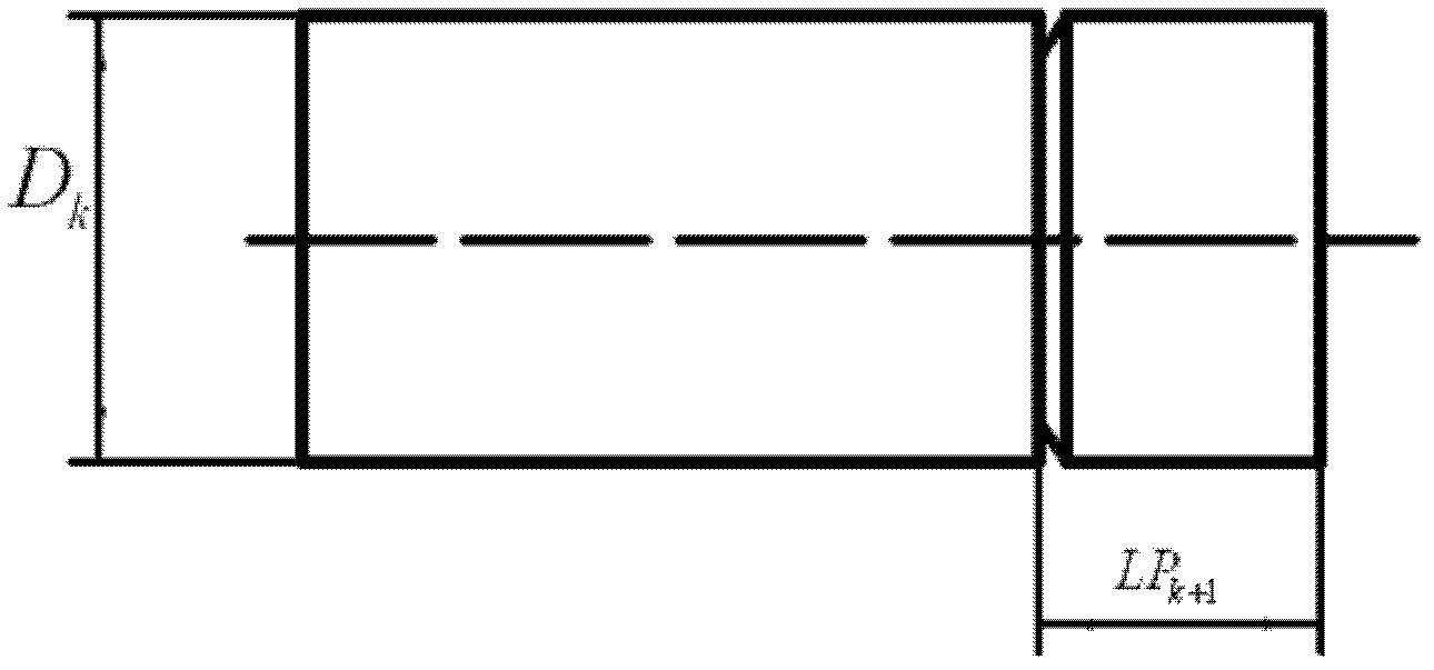 Stepped shaft forging method in free forging