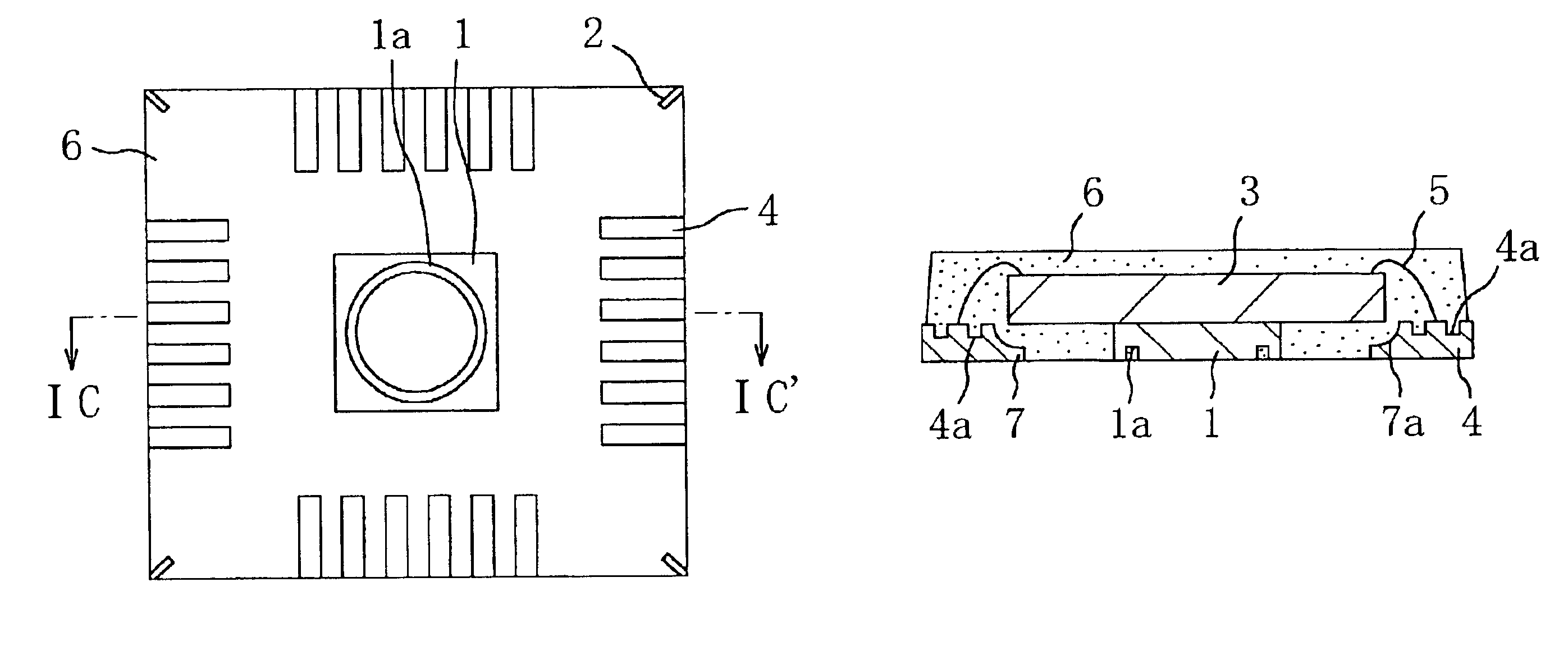 Resin encapsulation semiconductor device utilizing grooved leads and die pad