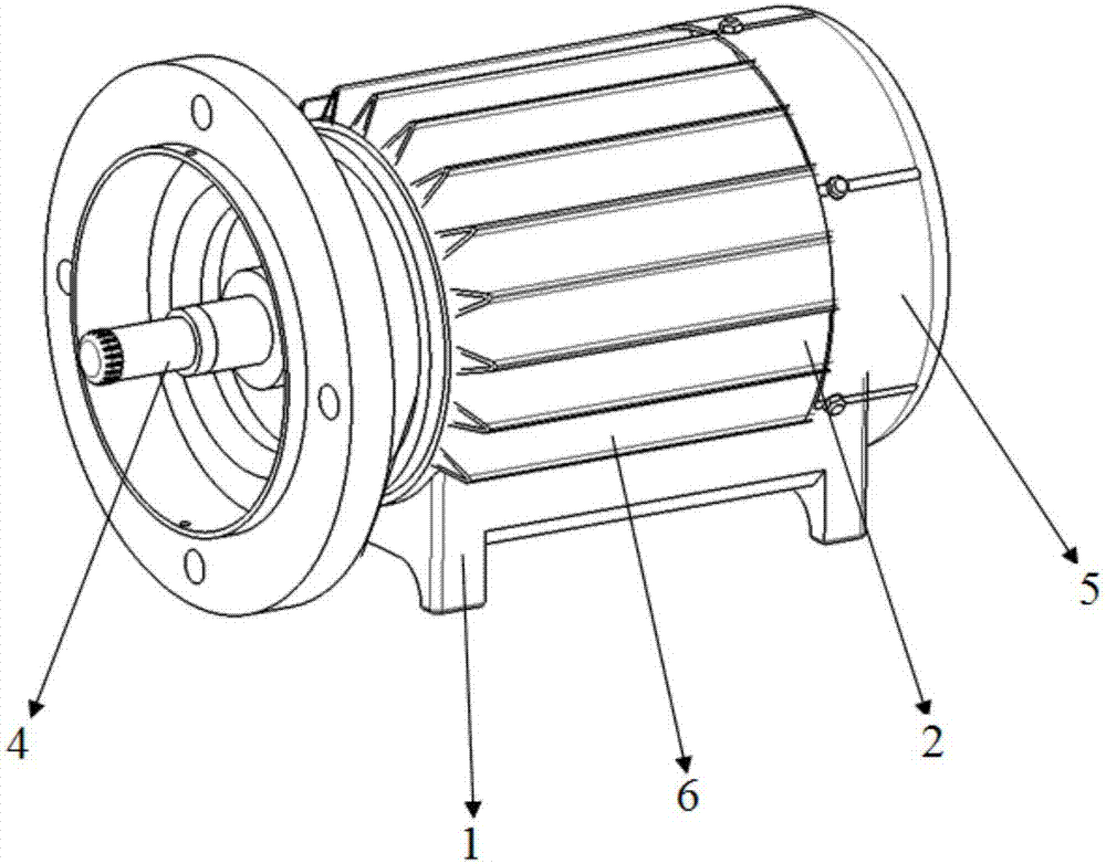 Automobile electrical machine heat dissipation fan noise-reduction and anti-vibration system