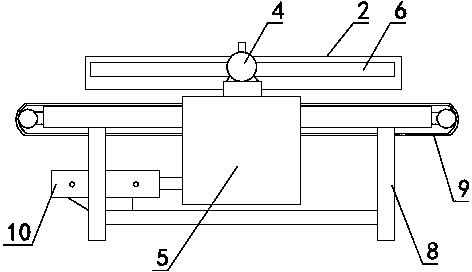 Sliding fixing device for slate chamfering processing machine