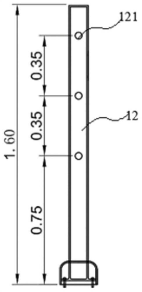 Active pneumatic wing fence rod structure and control method thereof