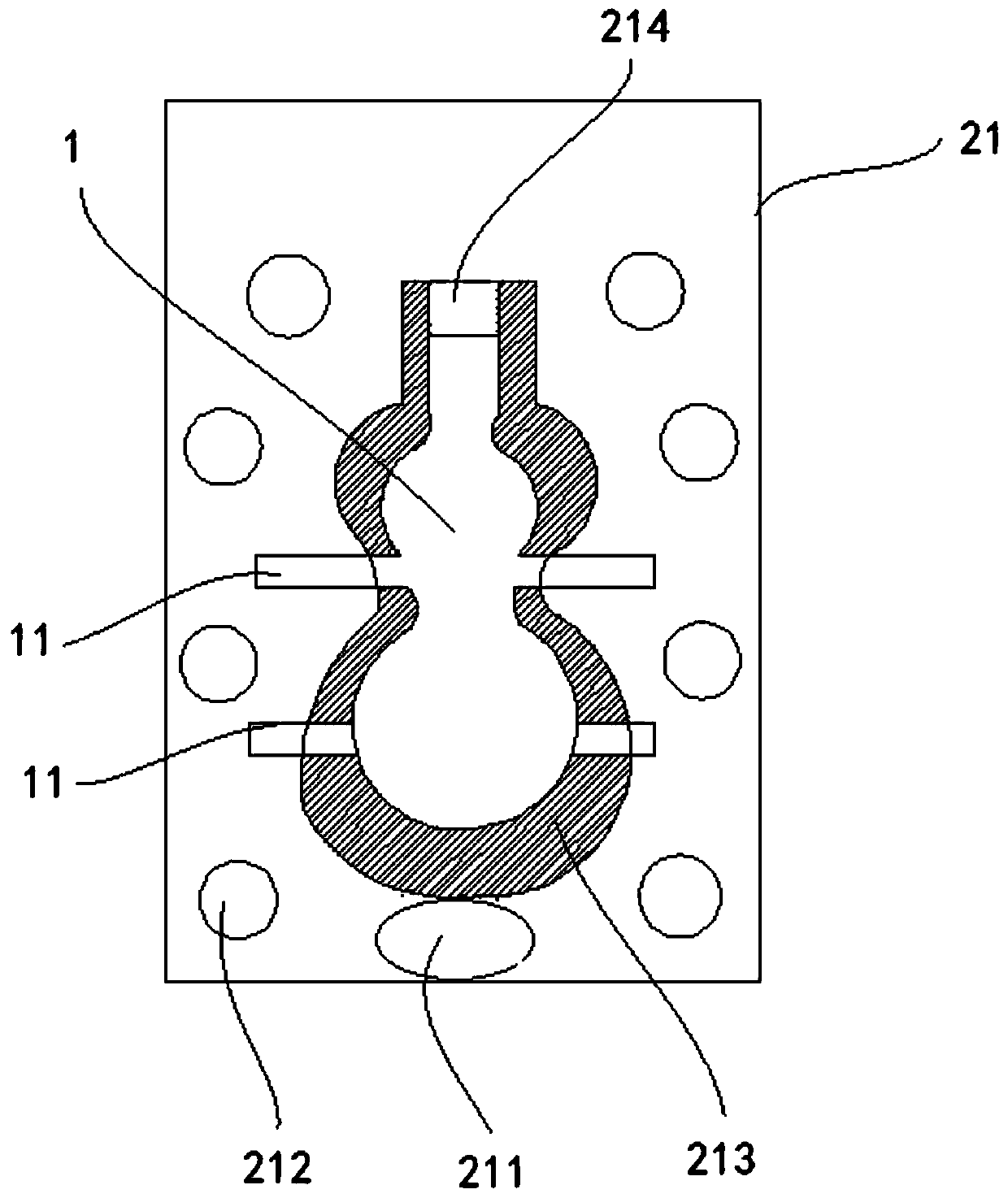 Gypsum container and preparation method thereof