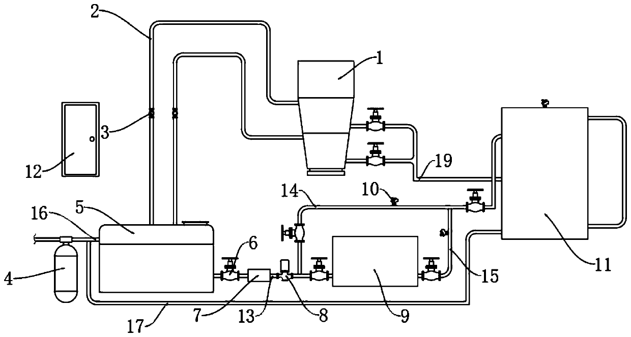 Tank type calcining furnace cooling system capable of recycling waste hot water and cooling method