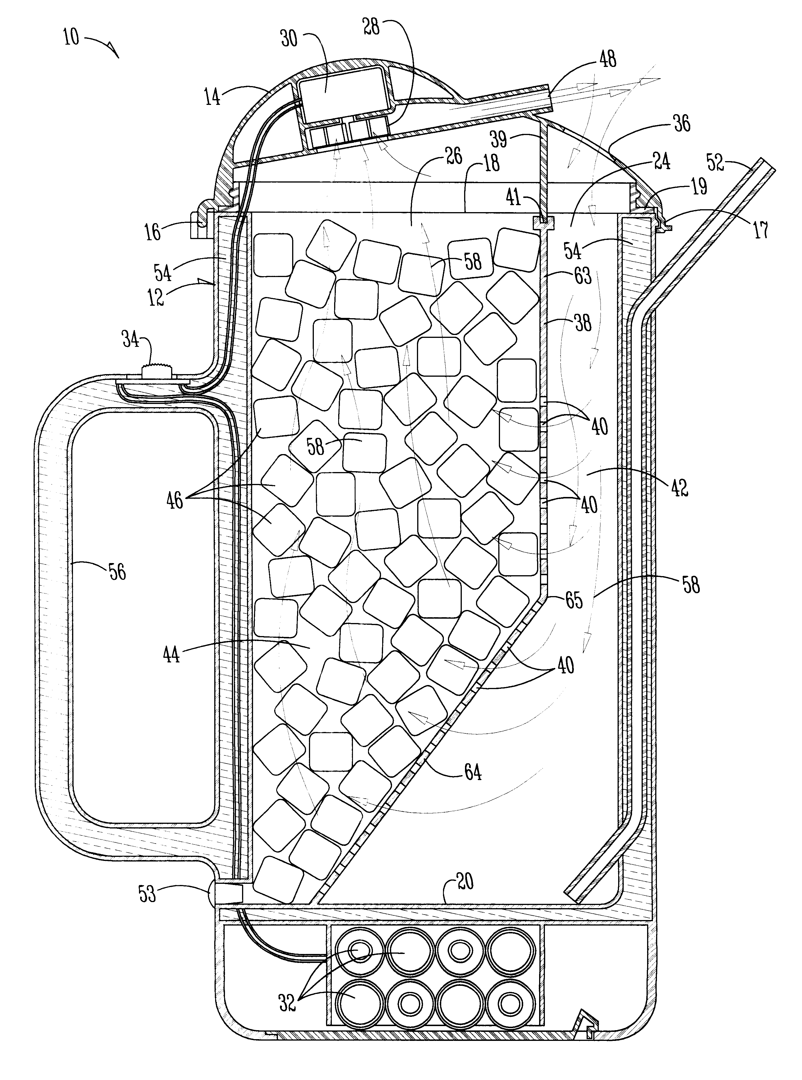 Portable air conditioner/beverage container