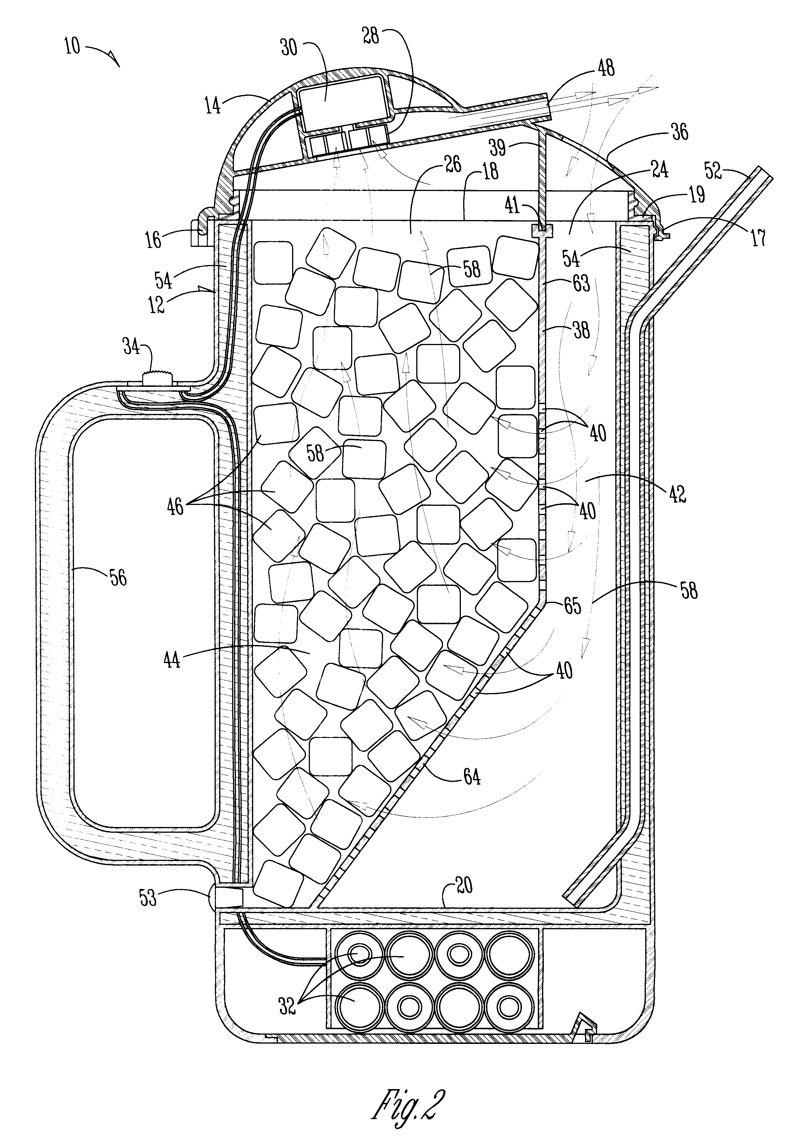 Portable air conditioner/beverage container