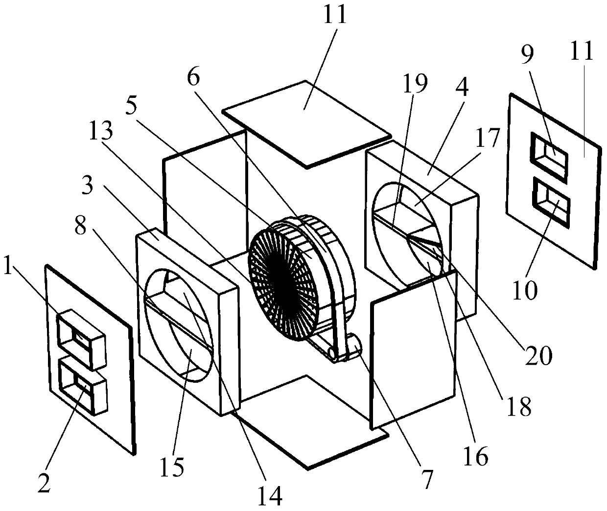 A heat pipe runner combined total heat recovery device and method