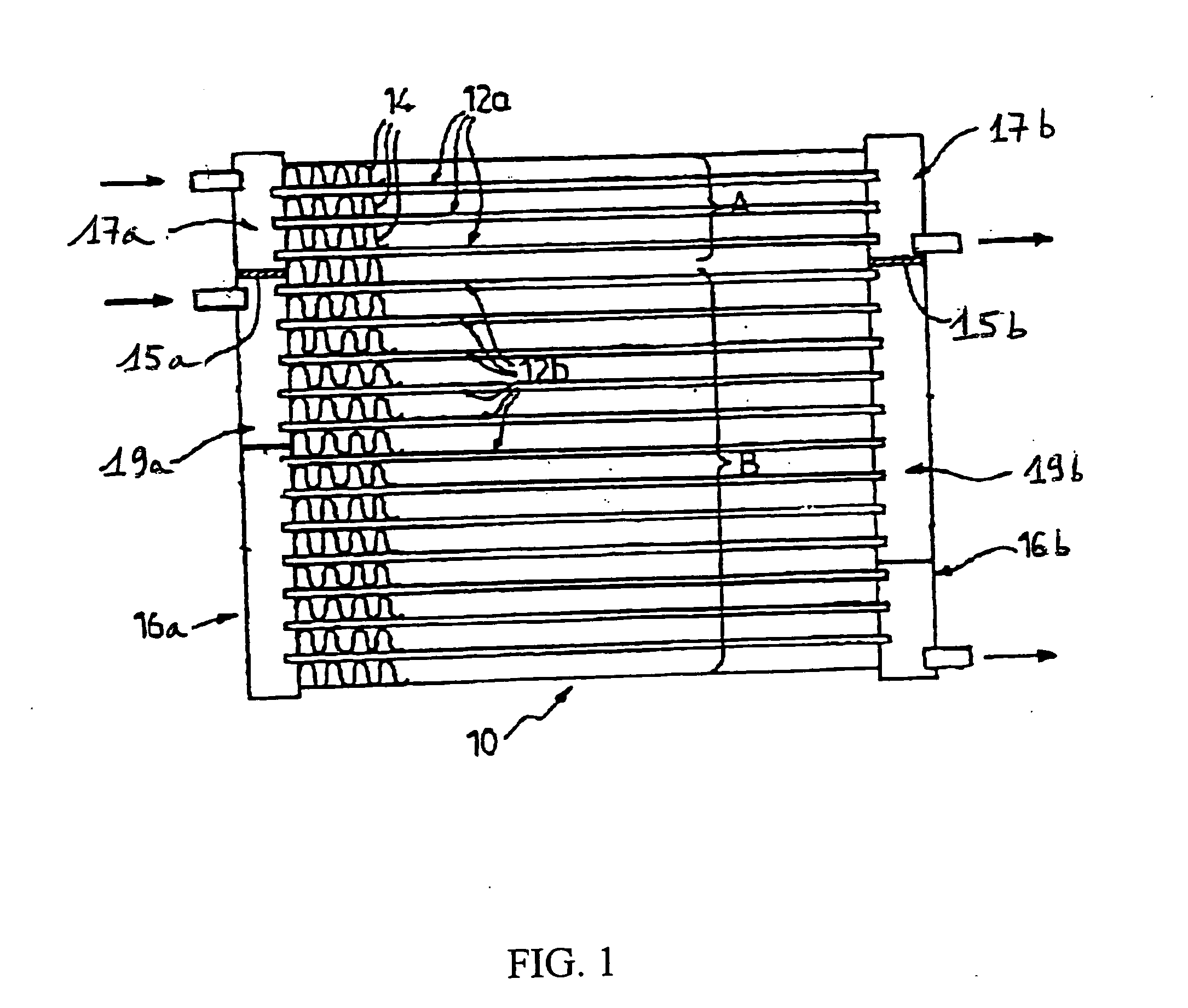 Multi-type fins for multi-exchangers