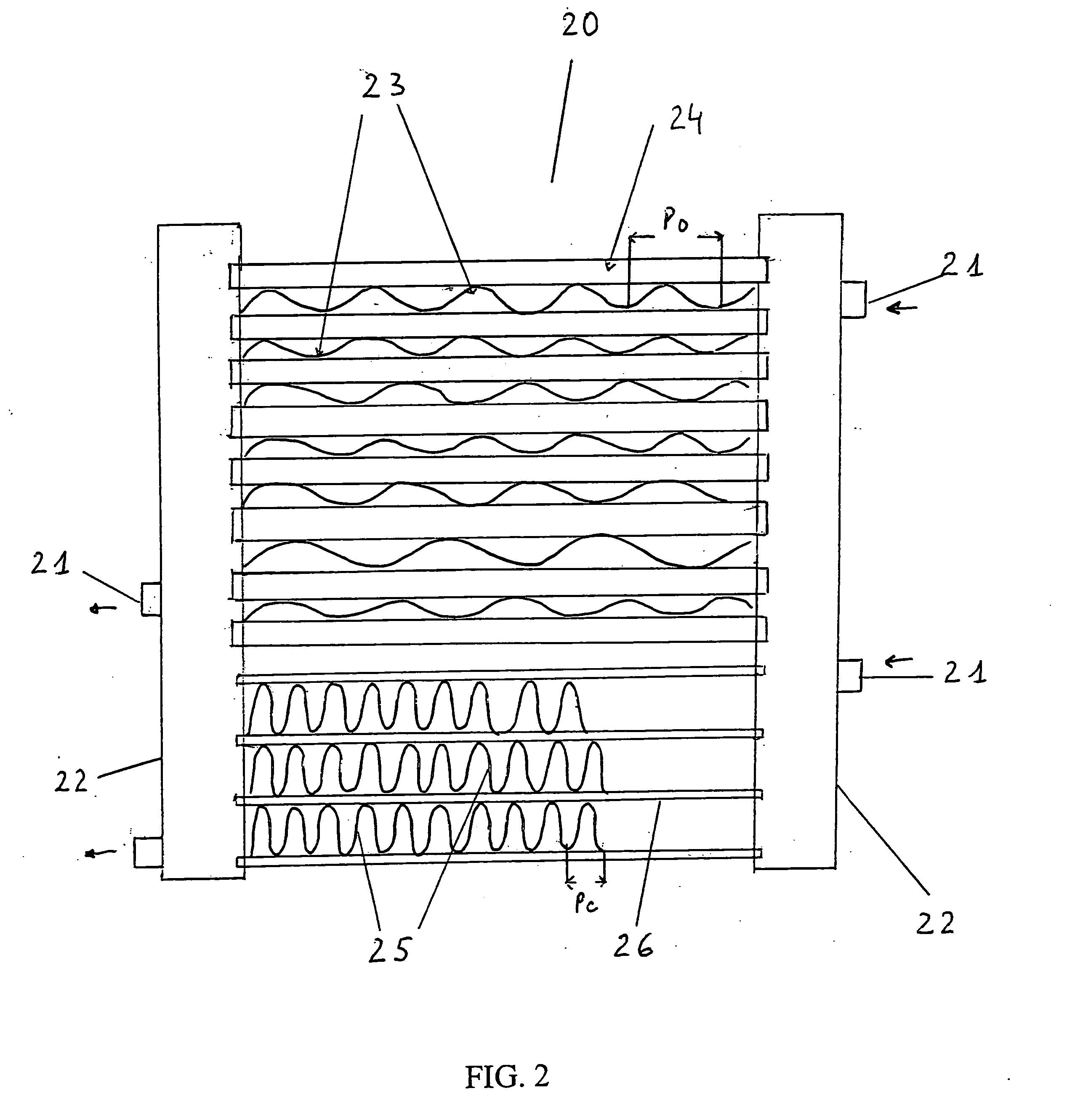 Multi-type fins for multi-exchangers