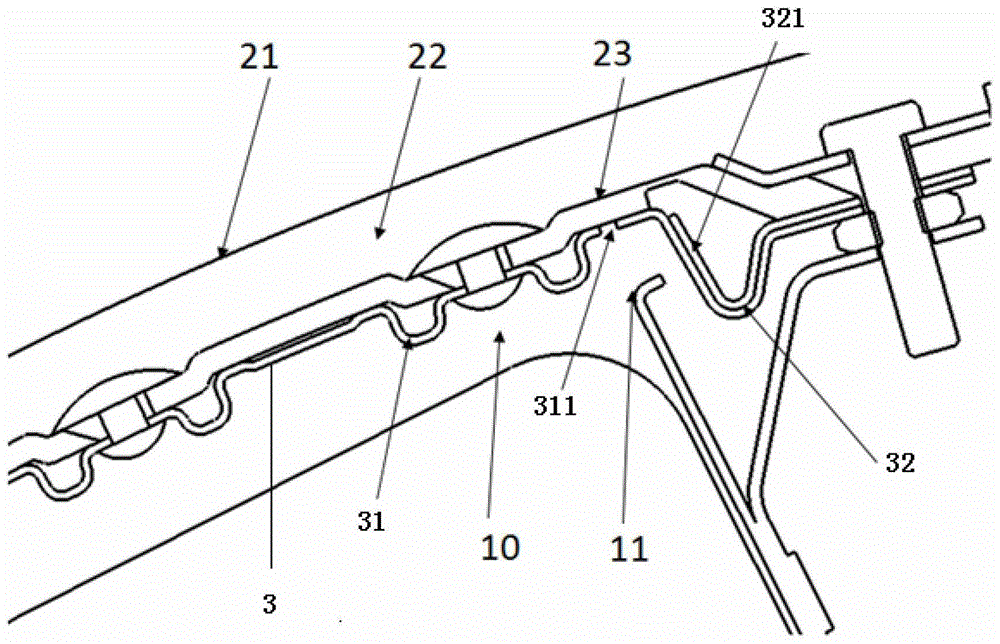 A metal airbag door system