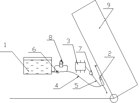 Automatic lubricating device for dumper chassis