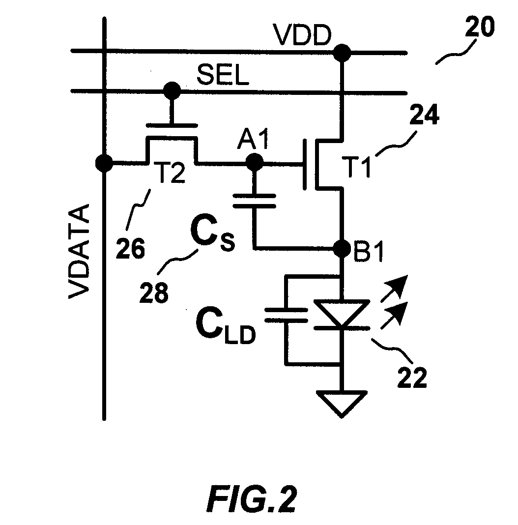 Stable driving scheme for active matrix displays