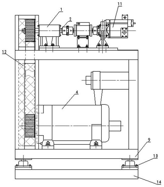 High-speed hydraulic oil pump ground driving structure and driving method thereof