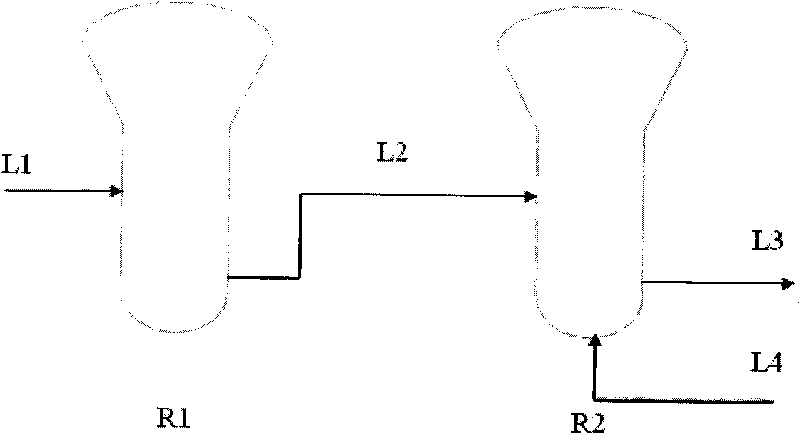 Double series reactor process for preparing polyethylene