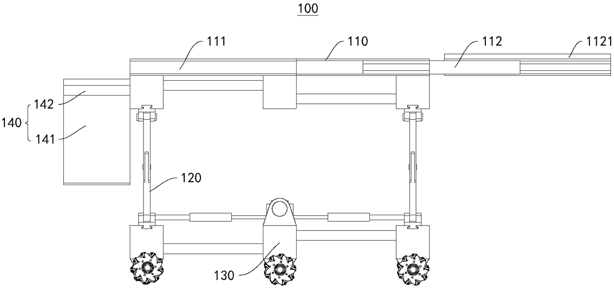 Lifting stretching and contracting device and changeable body lifting carrying trolley