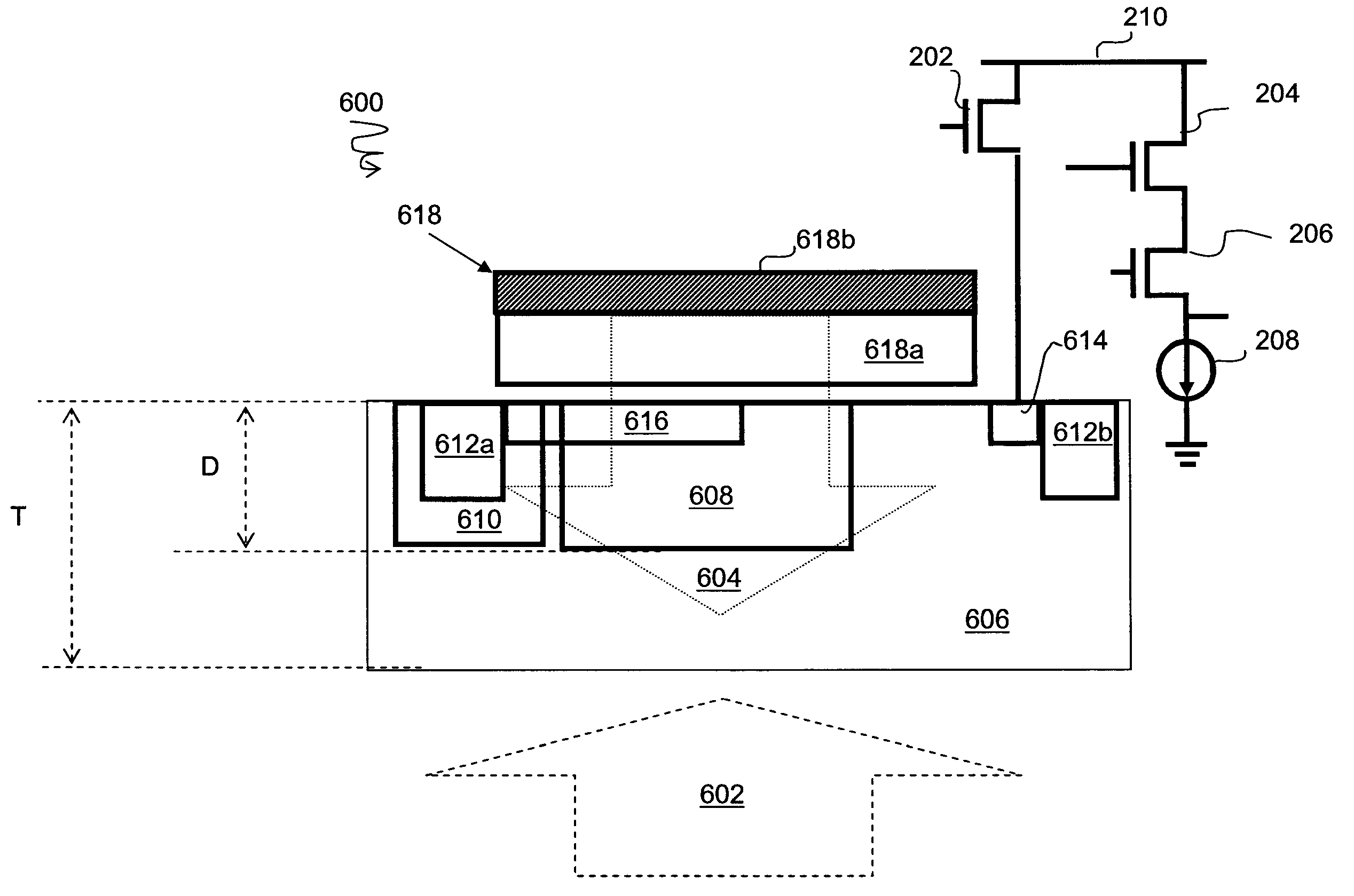 Image sensor element for backside-illuminated sensor