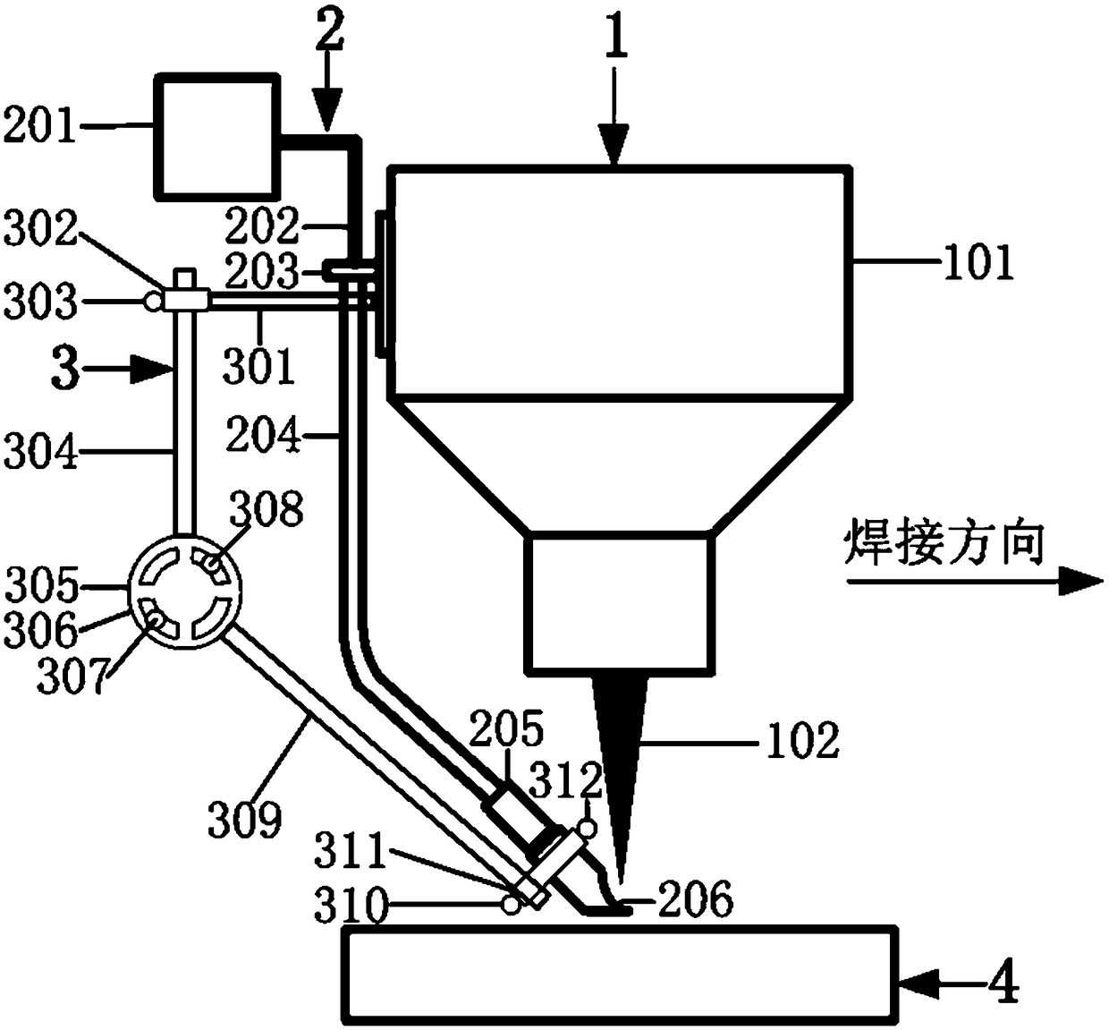 Laser welding device