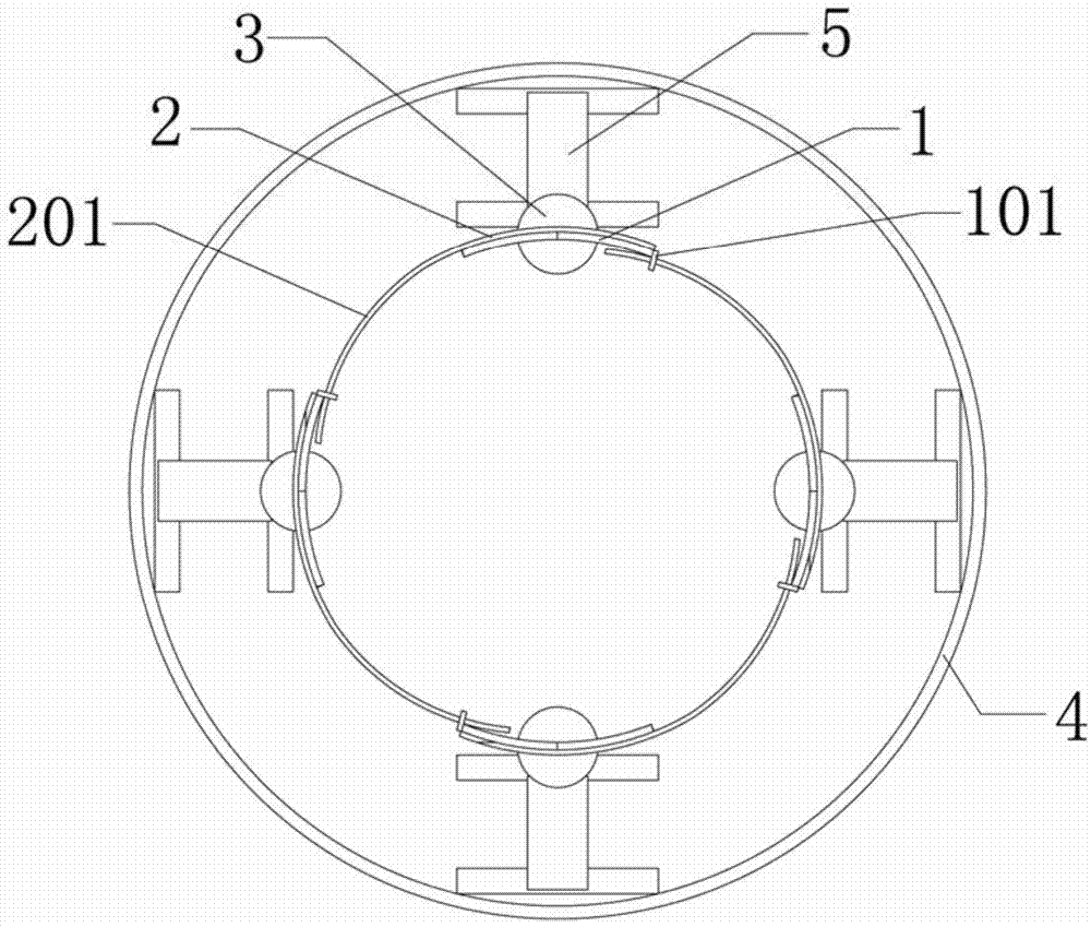 Inserting cutting type variable diameter banana shaft removing and combing cutter self-adaptive to diameter of banana spike rod