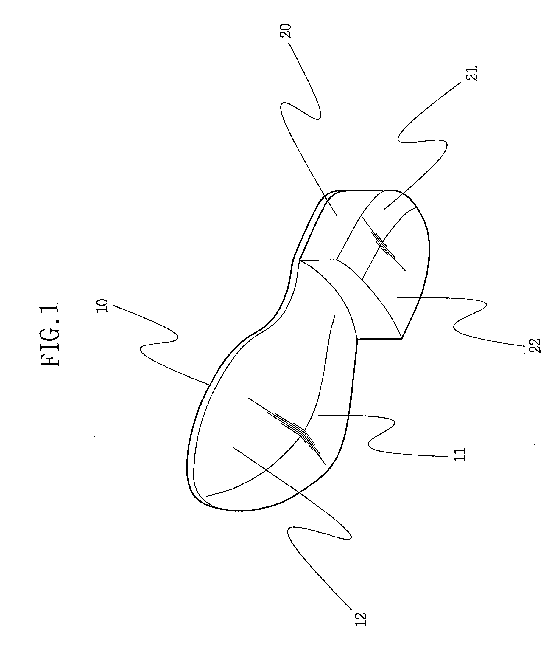 Sole of ergonomic shoe suiting human foot structure and walking