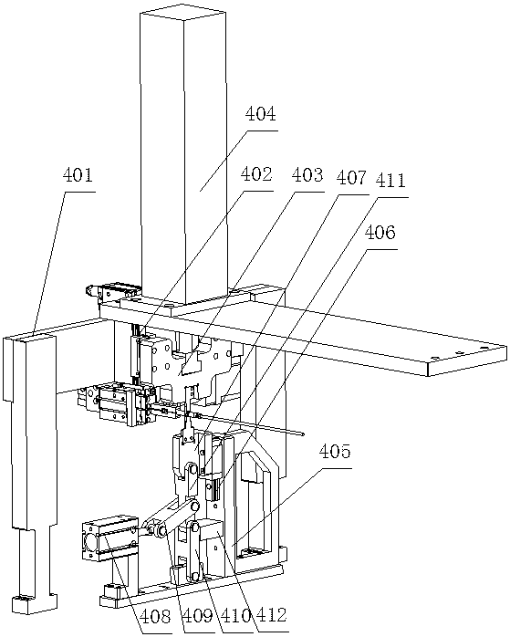 An electronic detonator chip foot wire riveting device