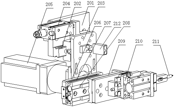 An electronic detonator chip foot wire riveting device