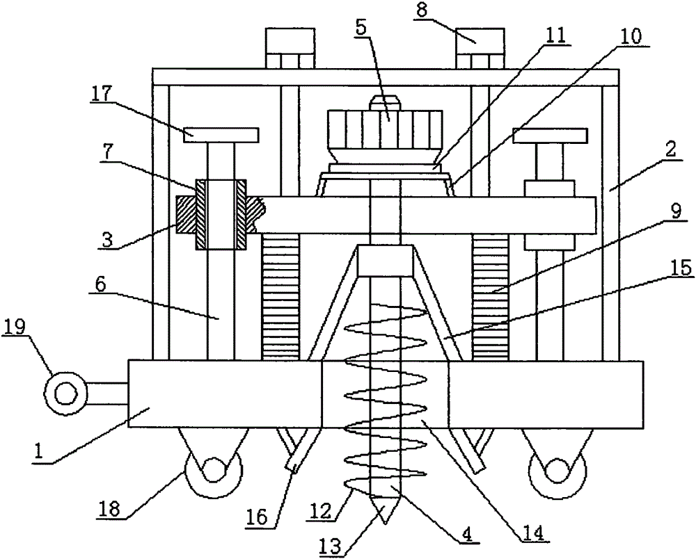 Earth auger for agricultural use