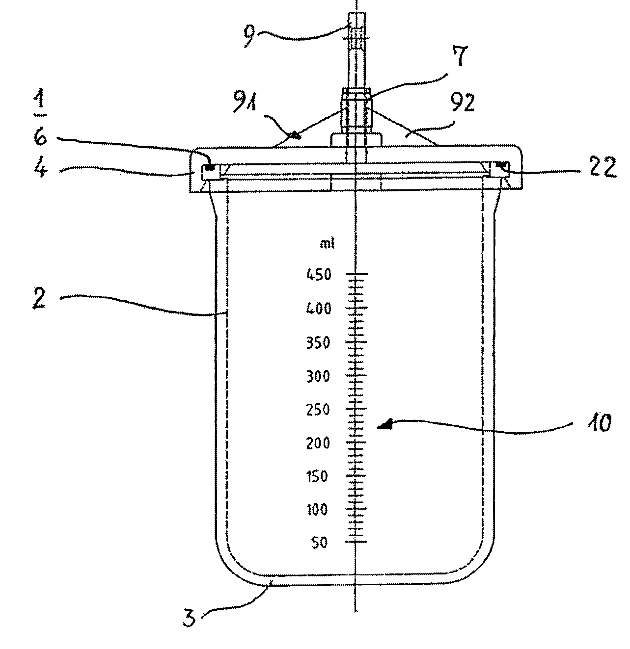 Pre-evacuatable or pre-evacuated container for medical purposes