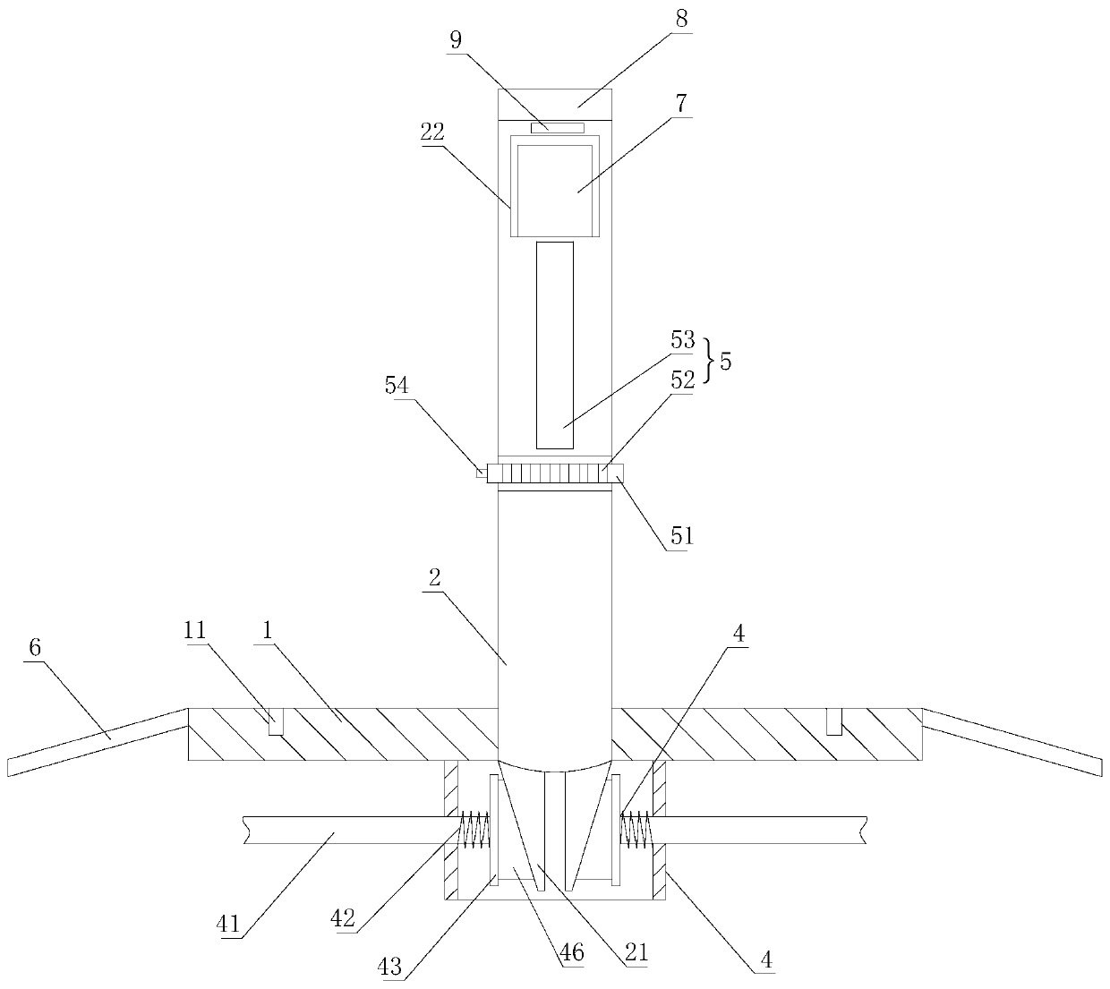 Pole pit warning device